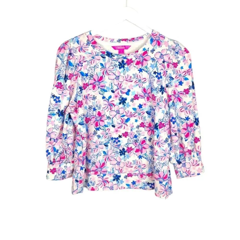 Lilly Pulitzer Women's Corden Sweatshirt sz Small in Party Like A Lobster